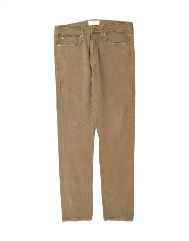 Marks & Spencer Mens Jeans Slim W32 L33 Algodão Cáqui