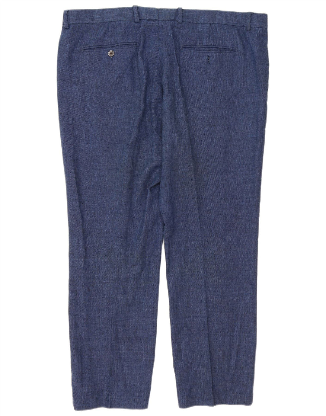 Calça masculina Marks & Spencer sob medida W40 L29 azul clássico