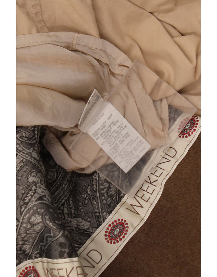 Trench coat feminino vintage de fim de semana grande Reino Unido 8 algodão bege pequeno