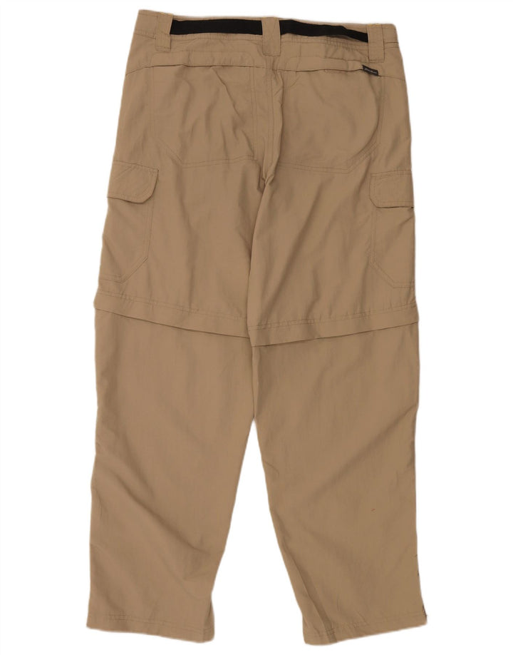 Calça cargo masculina EDDIE BAUER reta W34 L30 bege nylon