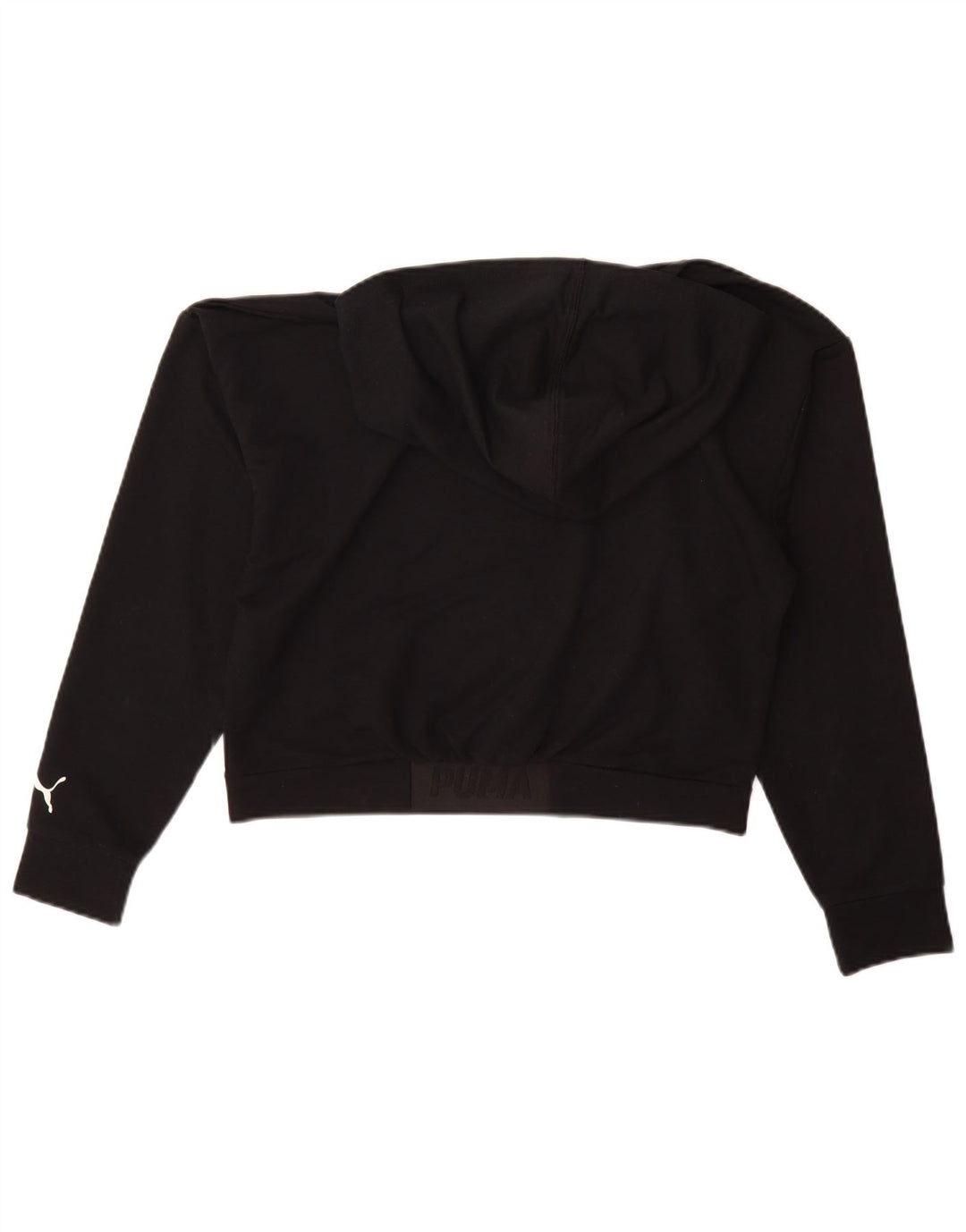 Puma feminino gráfico oversized moletom com capuz Reino Unido 10 pequeno poliéster preto