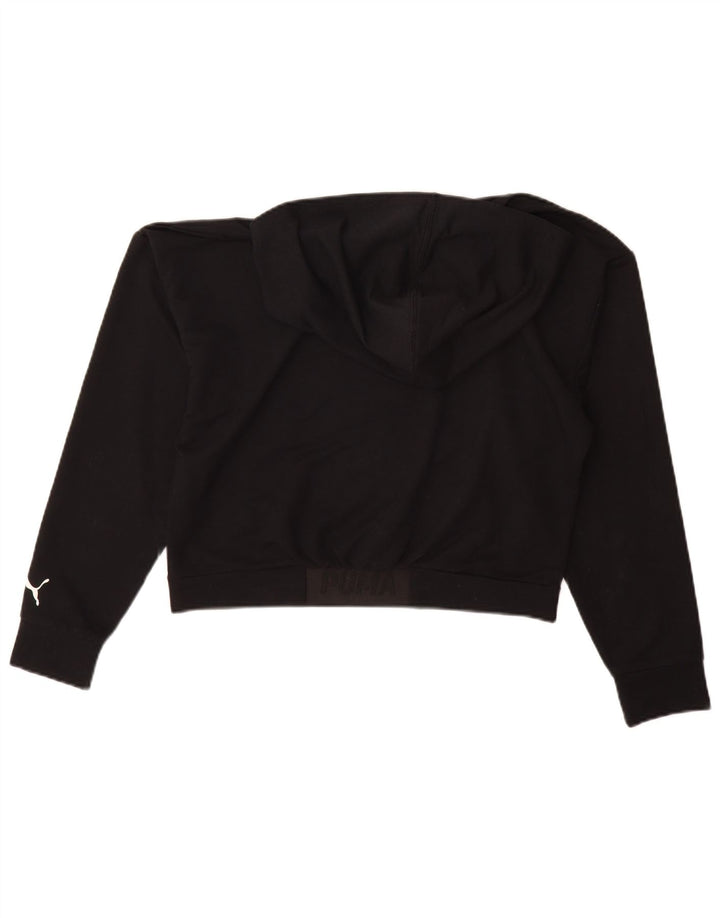 Puma feminino gráfico oversized moletom com capuz Reino Unido 10 pequeno poliéster preto