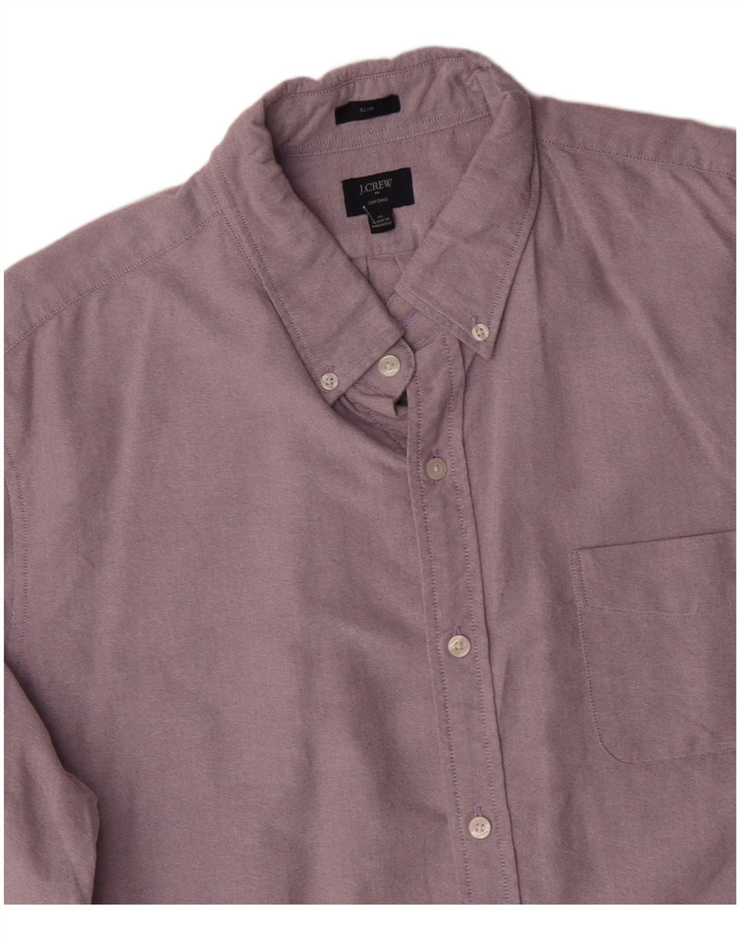 J. CREW Camisa masculina Oxford Slim XL algodão roxo