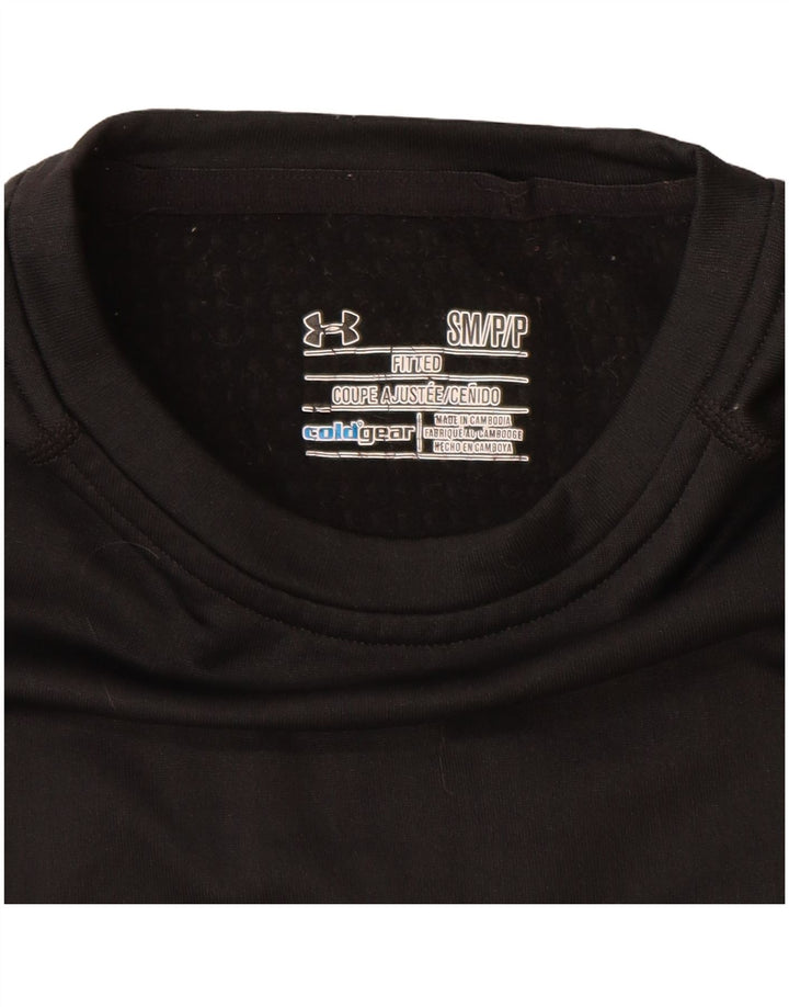 Under Armour Feminino Cold Gear Top Manga Longa Reino Unido 10 Pequeno Poliéster Preto