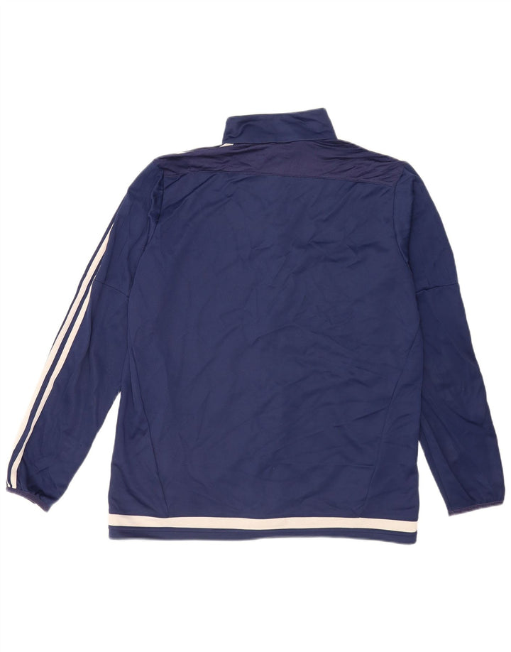 Adidas Mens Climalite Tracksuit Top Jaqueta Grande Poliéster Azul Marinho