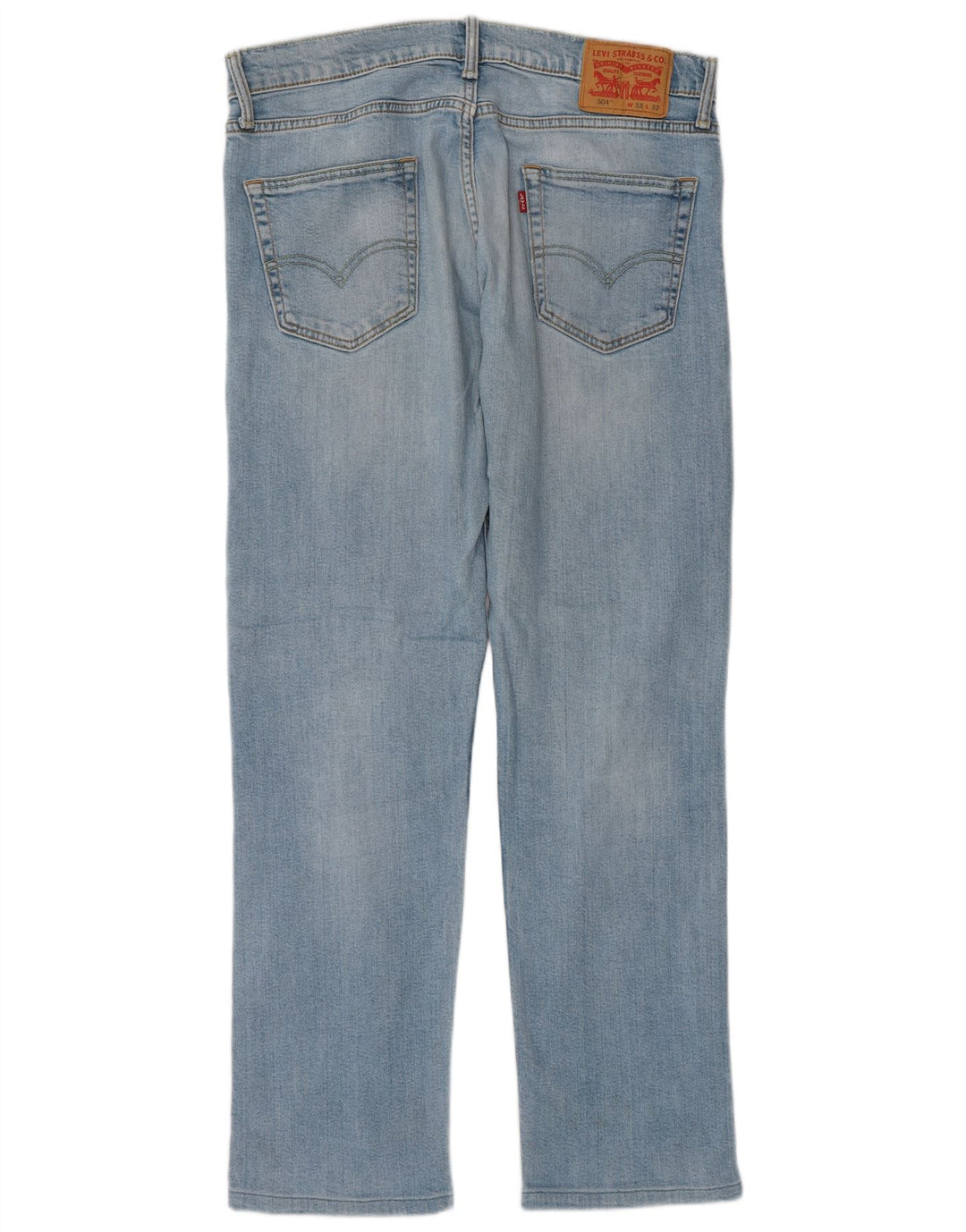 Levi's Masculino 504 Straight Jeans W33 L32 Azul Algodão