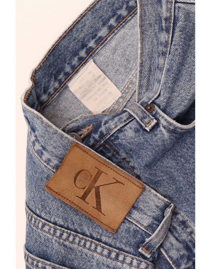 Calvin Klein Calça jeans masculina cônica W30 L30 algodão azul