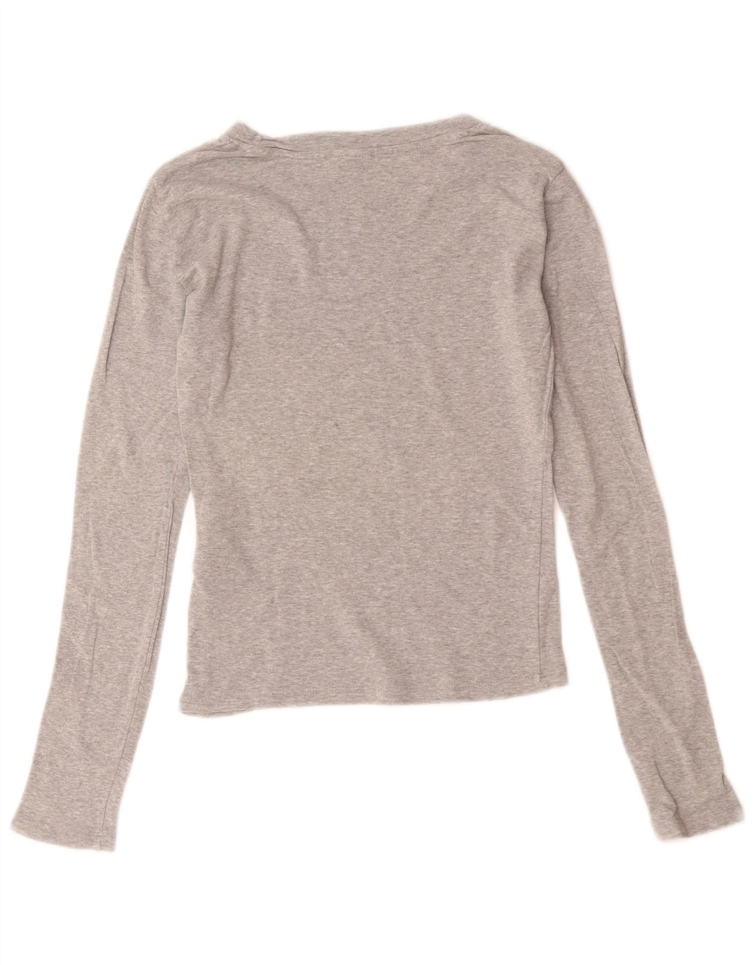 Top feminino Levi's manga comprida UK 2 2XS algodão cinza