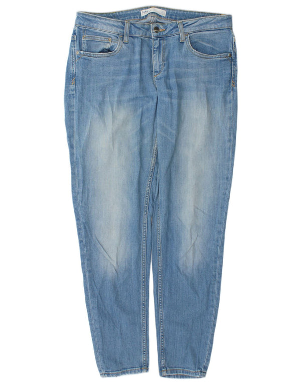 Zara Jeans Slim Feminino EU 40 Médio W30 L29 Azul Algodão