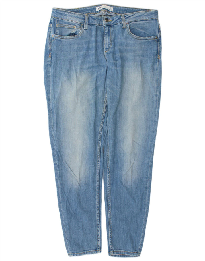 Zara Jeans Slim Feminino EU 40 Médio W30 L29 Azul Algodão
