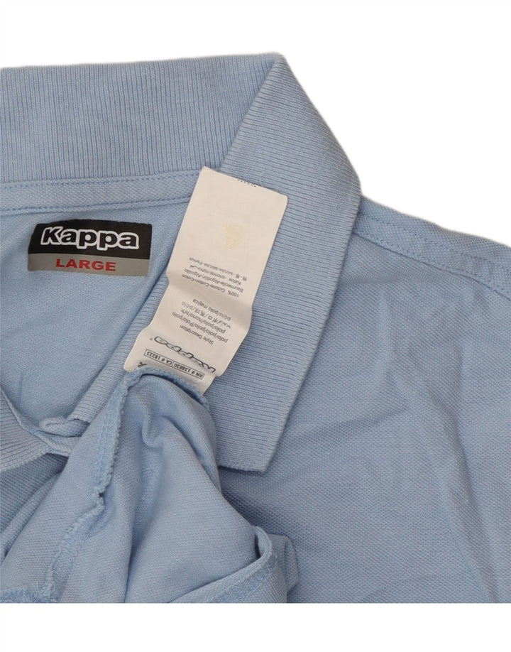 Camisa polo feminina Kappa UK 14 grande algodão azul