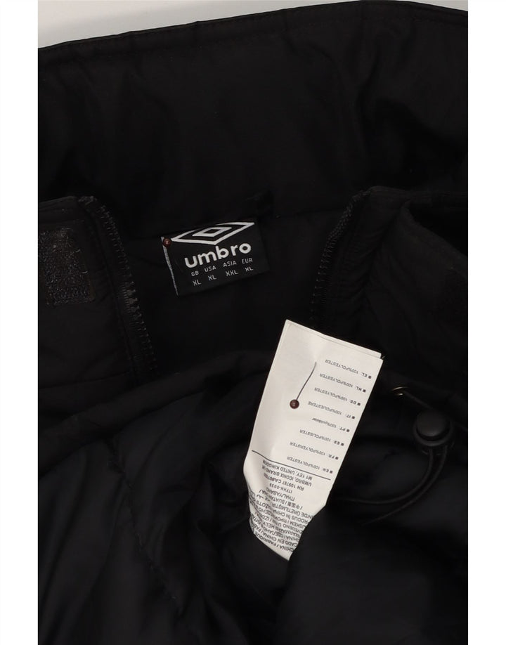 Jaqueta masculina acolchoada gráfica Umbro UK 42 XL poliéster preto