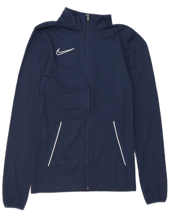 NIKE Masculino Dri Fit Tracksuit Top Jaqueta XS Azul Marinho