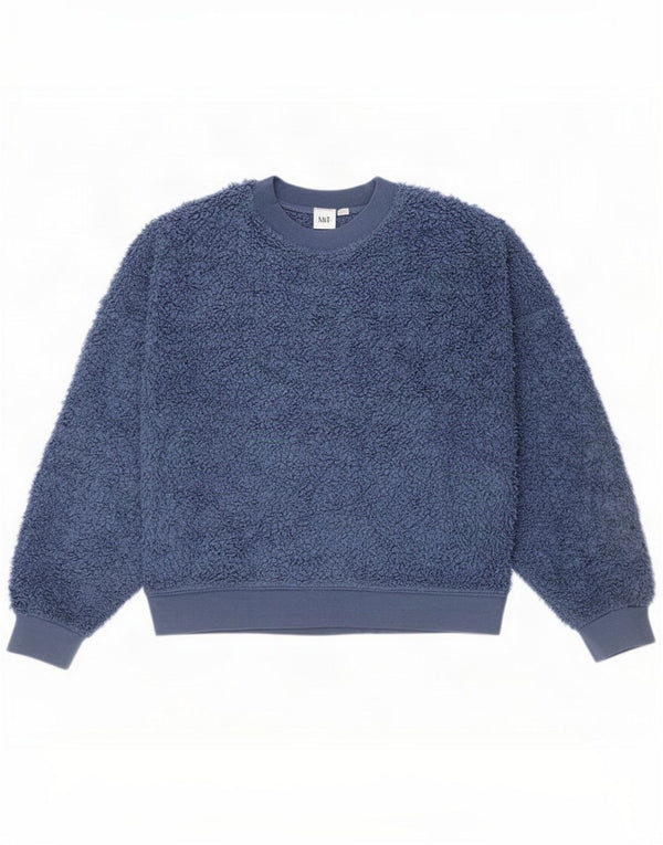 Jumper de lã superdimensionado feminino da Gap UK 10 poliéster azul pequeno