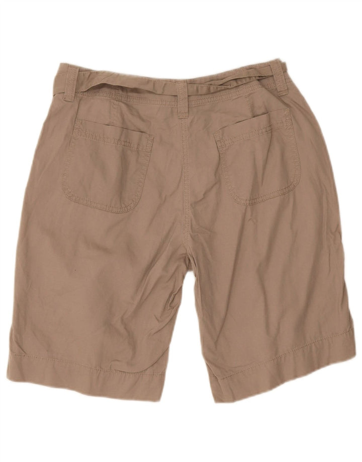 Shorts casuais femininos Marks & Spencer UK 12 médio W30 algodão cinza
