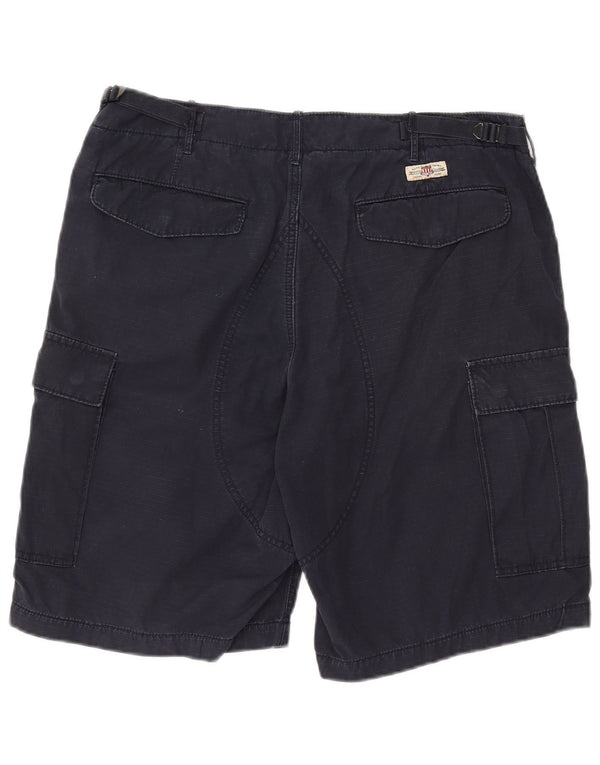 Polo Ralph Lauren Mens Cargo Shorts W33 Médio Algodão Azul Marinho