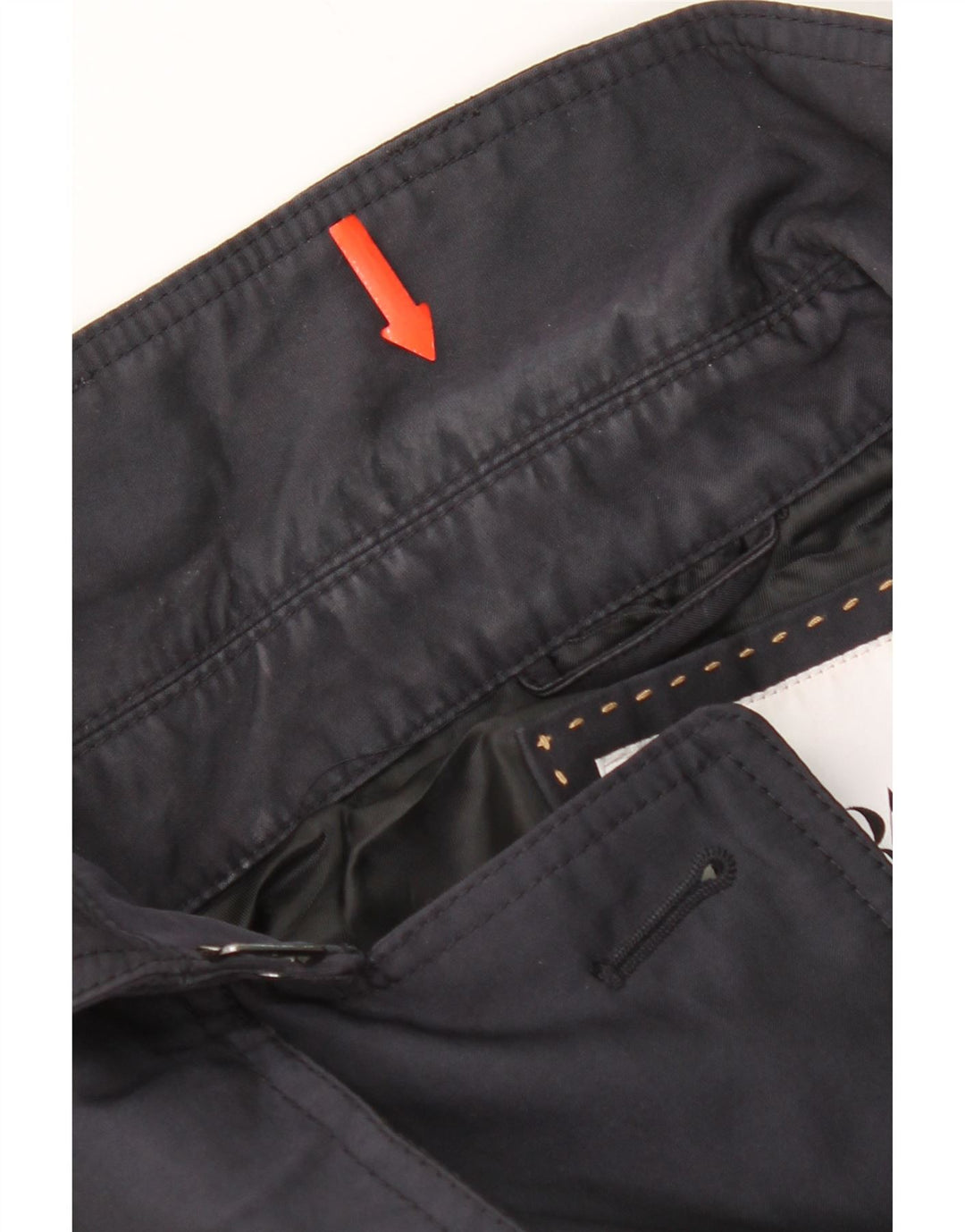 Zara Mens Trench Coat UK 40 Grande Poliéster Azul Marinho