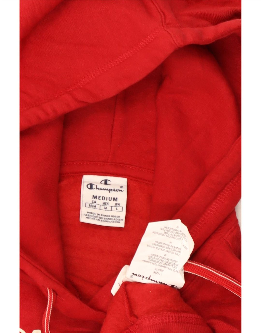 Jumper feminino com capuz gráfico Champion UK 14 algodão vermelho médio