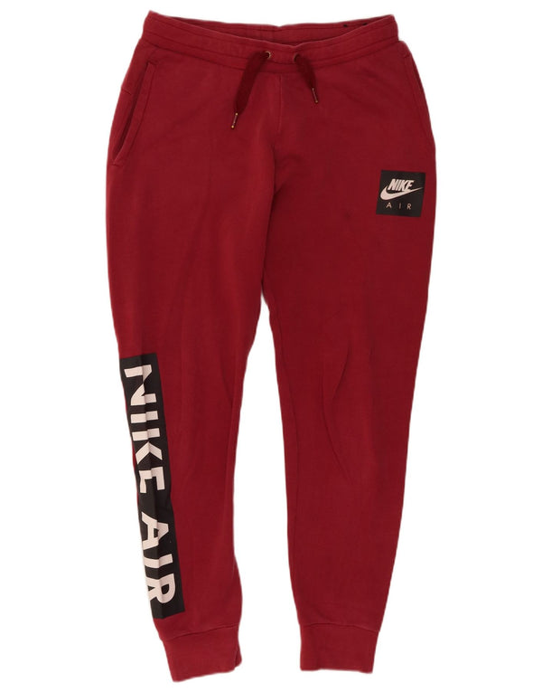 Nike masculino gráfico agasalho calças joggers pequeno borgonha colorblock