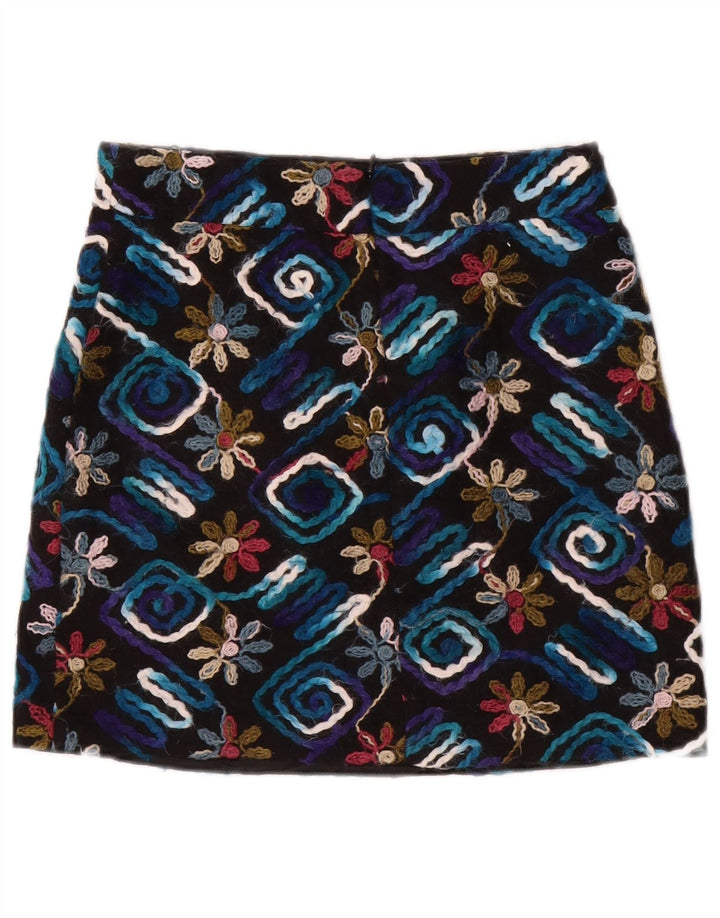 Minissaia feminina Zara pequena W26 preta floral