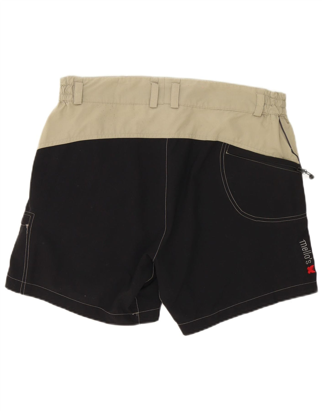 Mello's Mens Cargo Shorts W32 Médio Bege Colourblock Poliamida