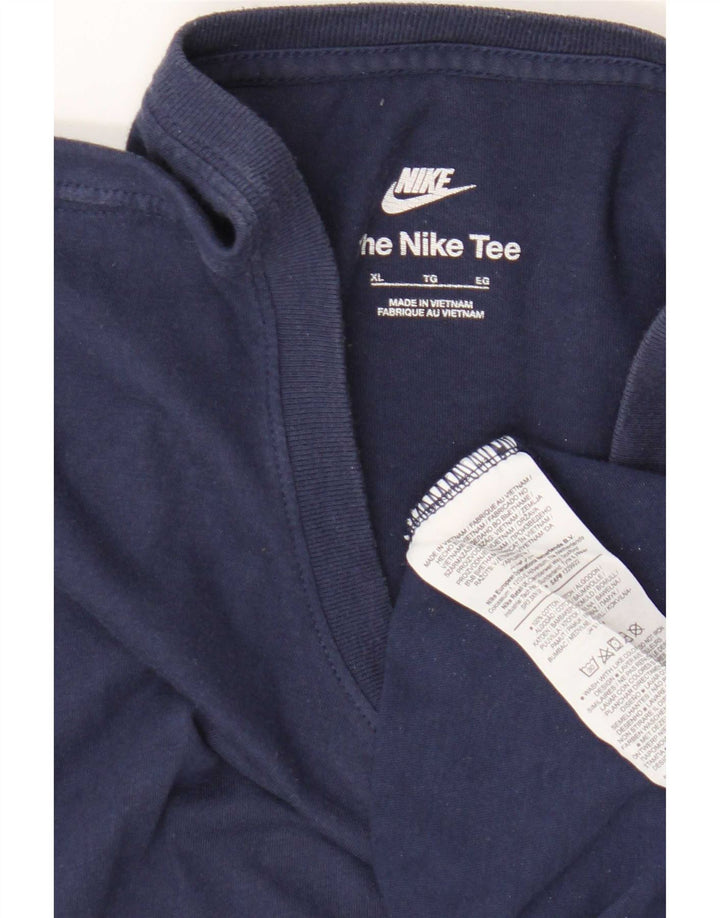 Camiseta masculina Nike Top XL azul marinho algodão
