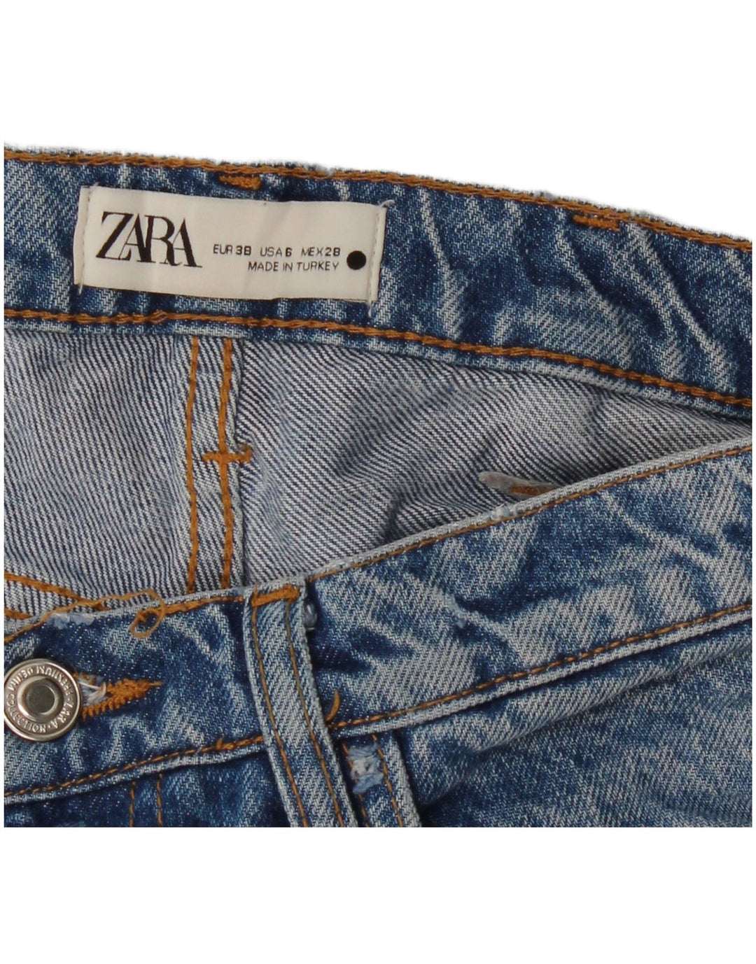 Zara Jeans Bootcut Feminino EU 38 Pequeno W28 L34 Azul