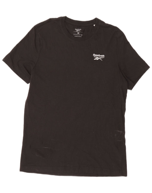 Reebok Mens T-Shirt Top Medium Black Cotton