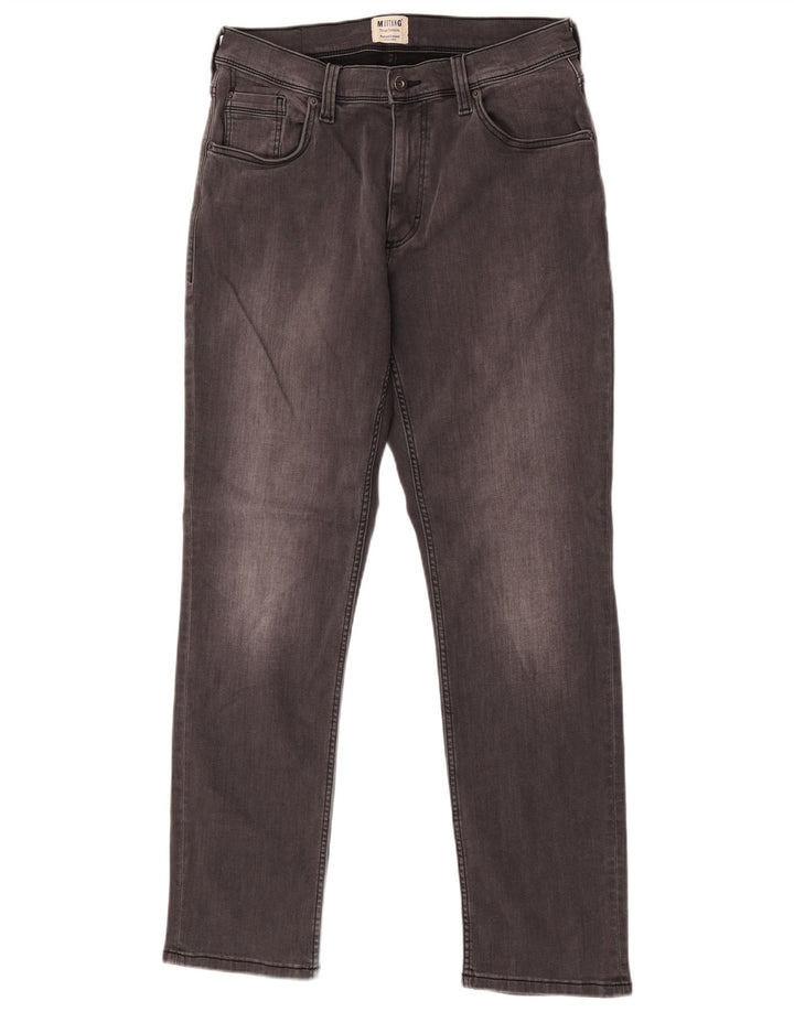 Mustang Mens Slim Jeans W34 L33 Cinza Algodão