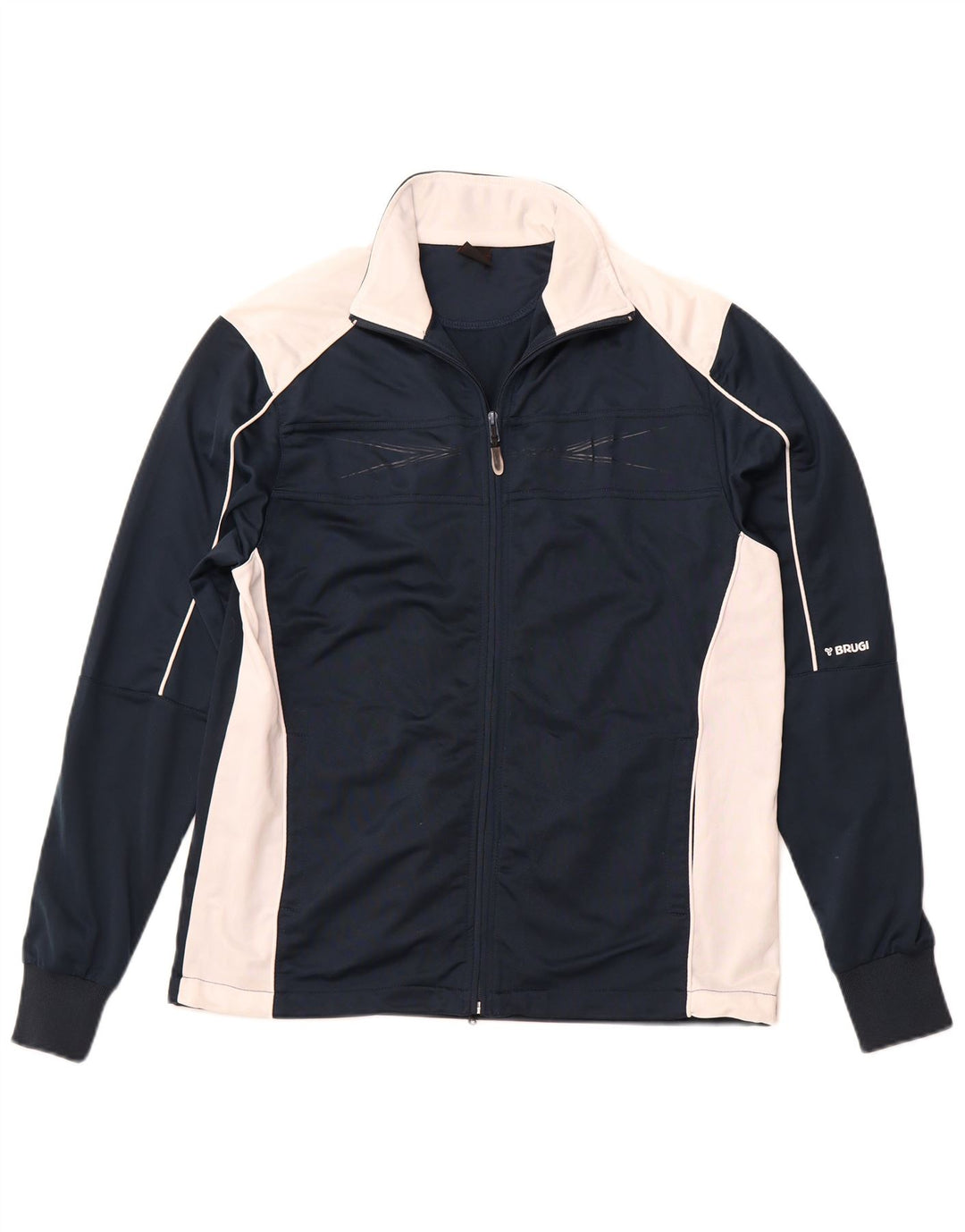 Jaqueta masculina de agasalho BRUGI médio azul marinho em poliéster colorido