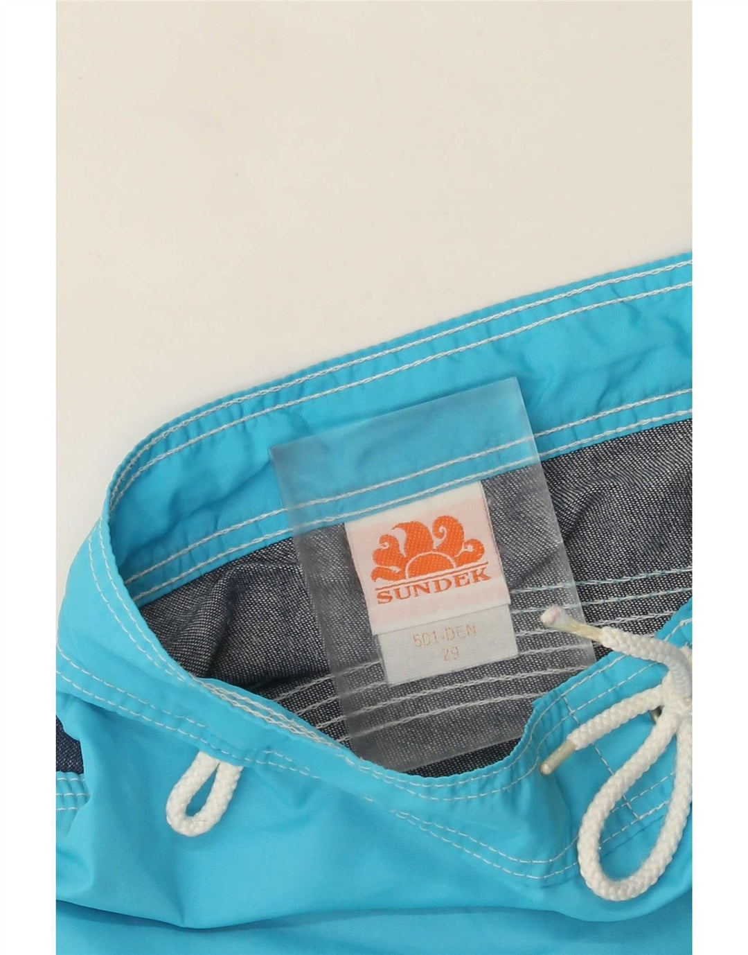 Shorts de natação masculino Sundek pequeno azul colorblock nylon