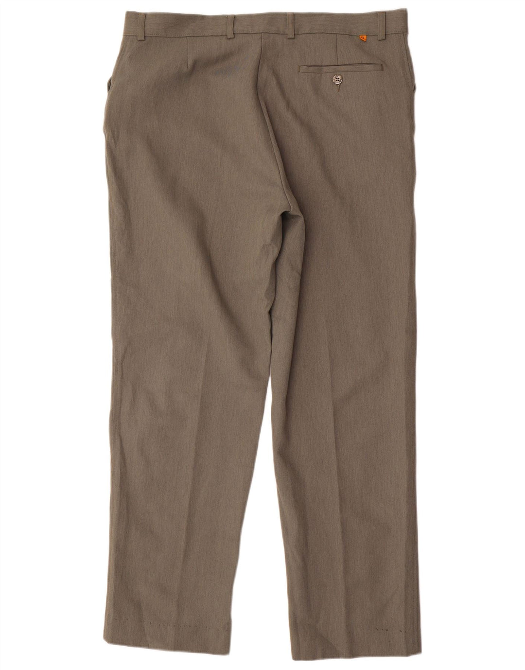 Calça casual reta masculina Farah W38 L31 poliéster cáqui