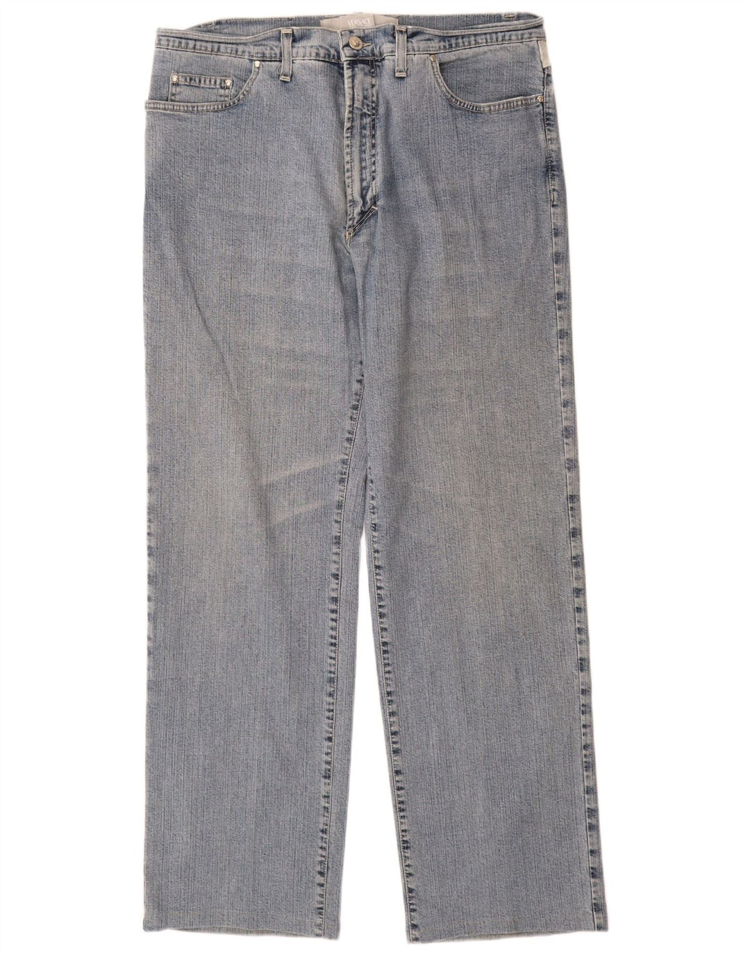 Jeans retos femininos Versace W34 L31 azul
