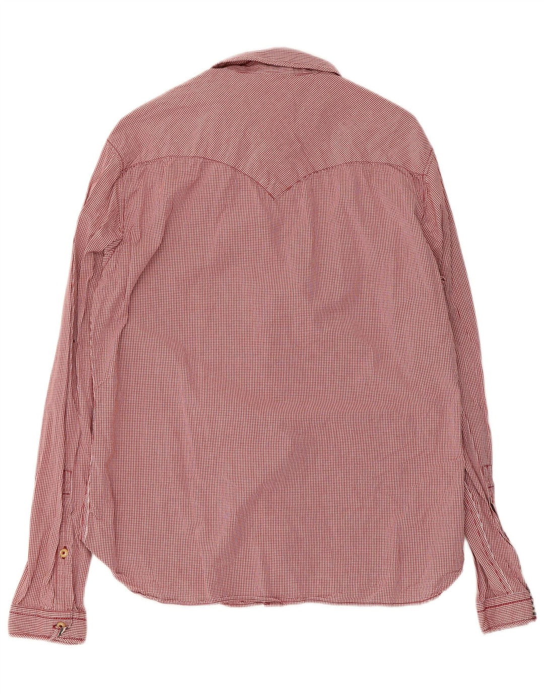Camisa masculina Levi's de algodão guingão vermelho médio