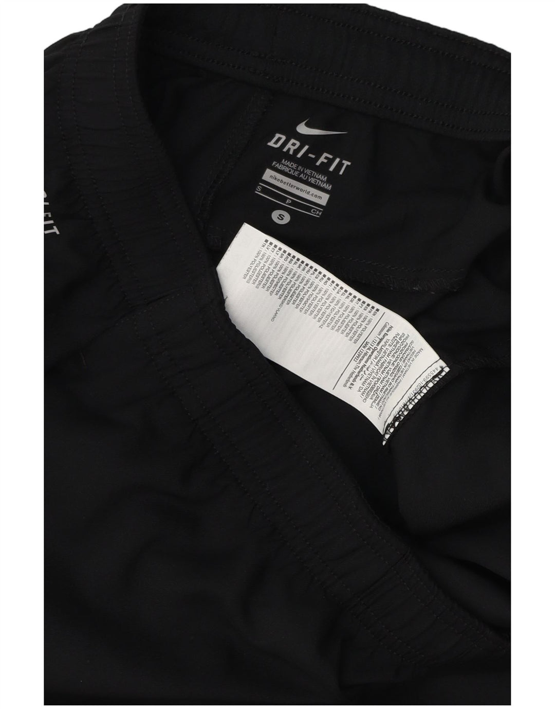 Shorts esportivos masculinos Nike Dri Fit pequenos pretos em poliéster colorblock