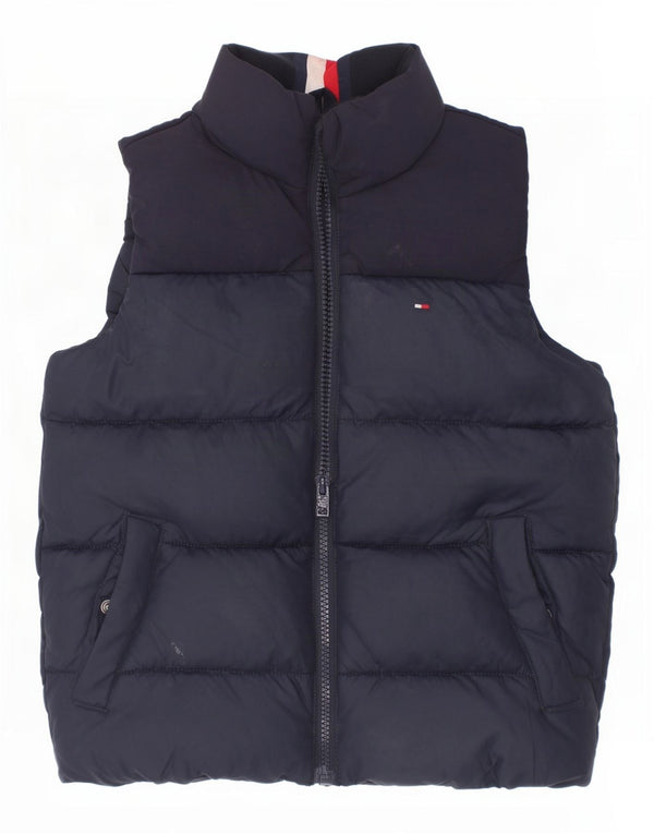 Colete acolchoado gráfico Tommy Hilfiger Boys 5-6 anos azul marinho poliéster