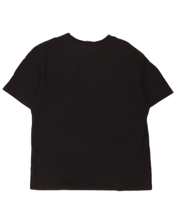 Camiseta masculina Hugo Boss grande algodão preto