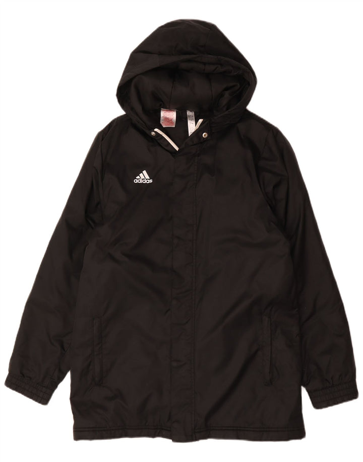 Casaco acolchoado com capuz Adidas Boys 13-14 anos preto poliéster