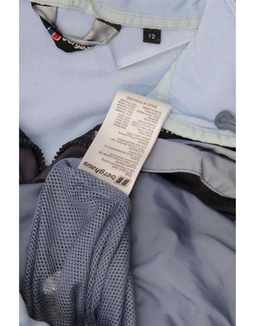 Jaqueta corta-vento feminina com capuz BERGHAUS UK 12 nylon roxo médio