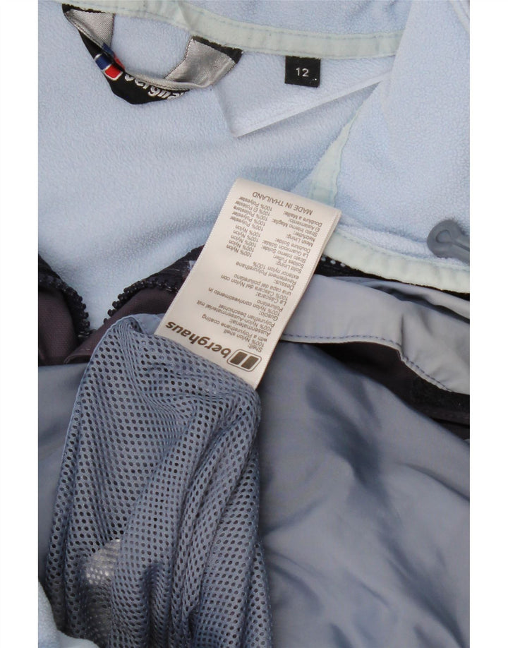 Jaqueta corta-vento feminina com capuz BERGHAUS UK 12 nylon roxo médio