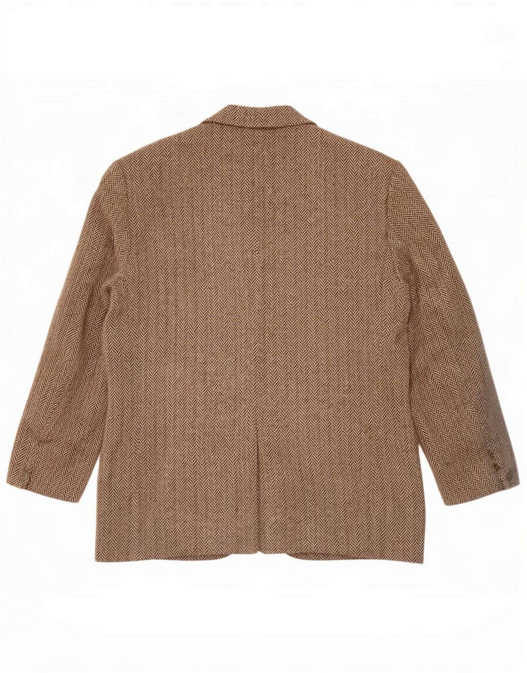 Jaqueta blazer masculina de 3 botões Harris Tweed Reino Unido 38 espinha de peixe cinza médio