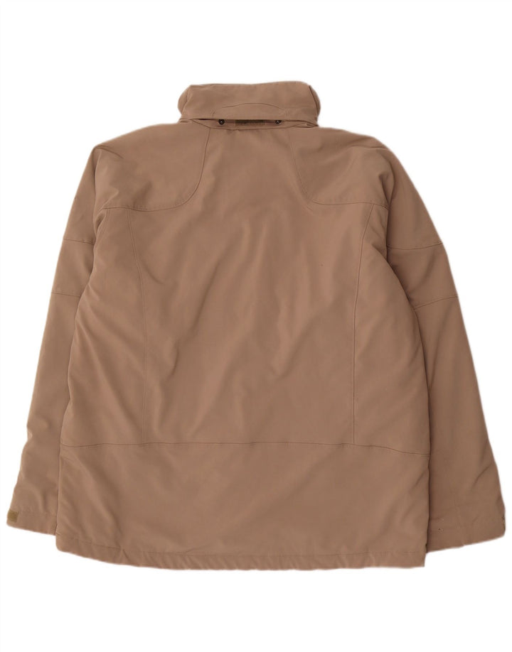 Jaqueta corta-vento masculina Columbia UK 40 grande poliéster bege