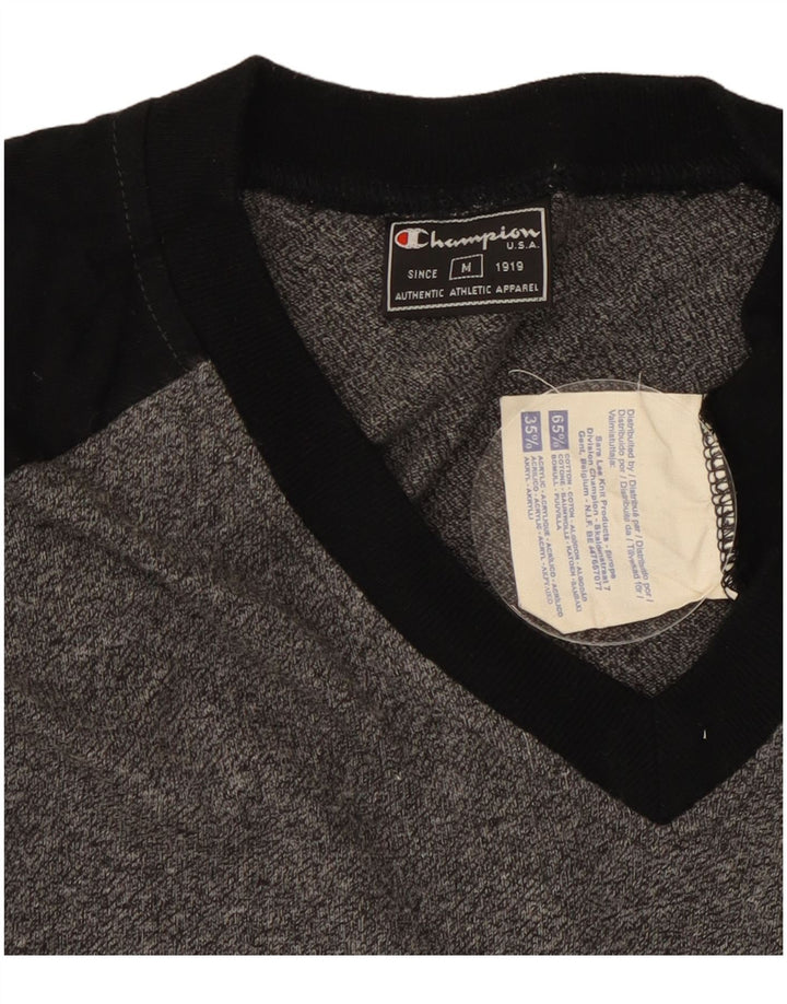 Camiseta masculina Champion cinza médio algodão colorblock