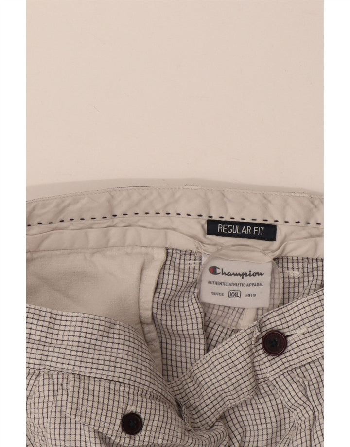 Shorts Chino Masculino Regular Fit Champion 2XL W42 Xadrez Branco