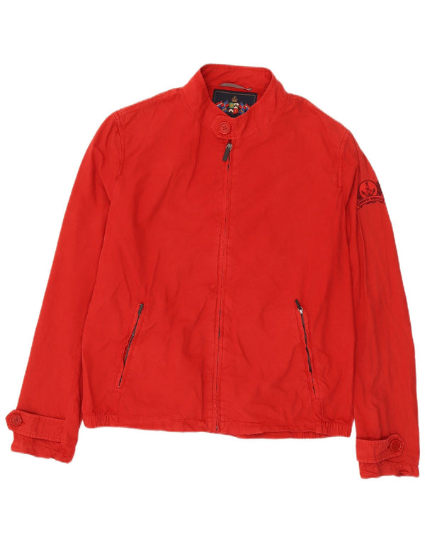 Jaqueta bomber masculina Amerigo Vespucci UK 40 grande algodão vermelho