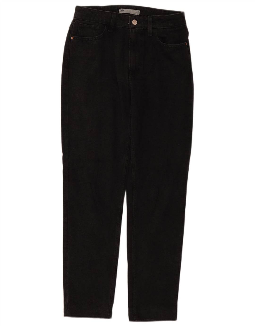 ZARA Jeans Cônicos Femininos EU 34 2XS W24 L28 Preto