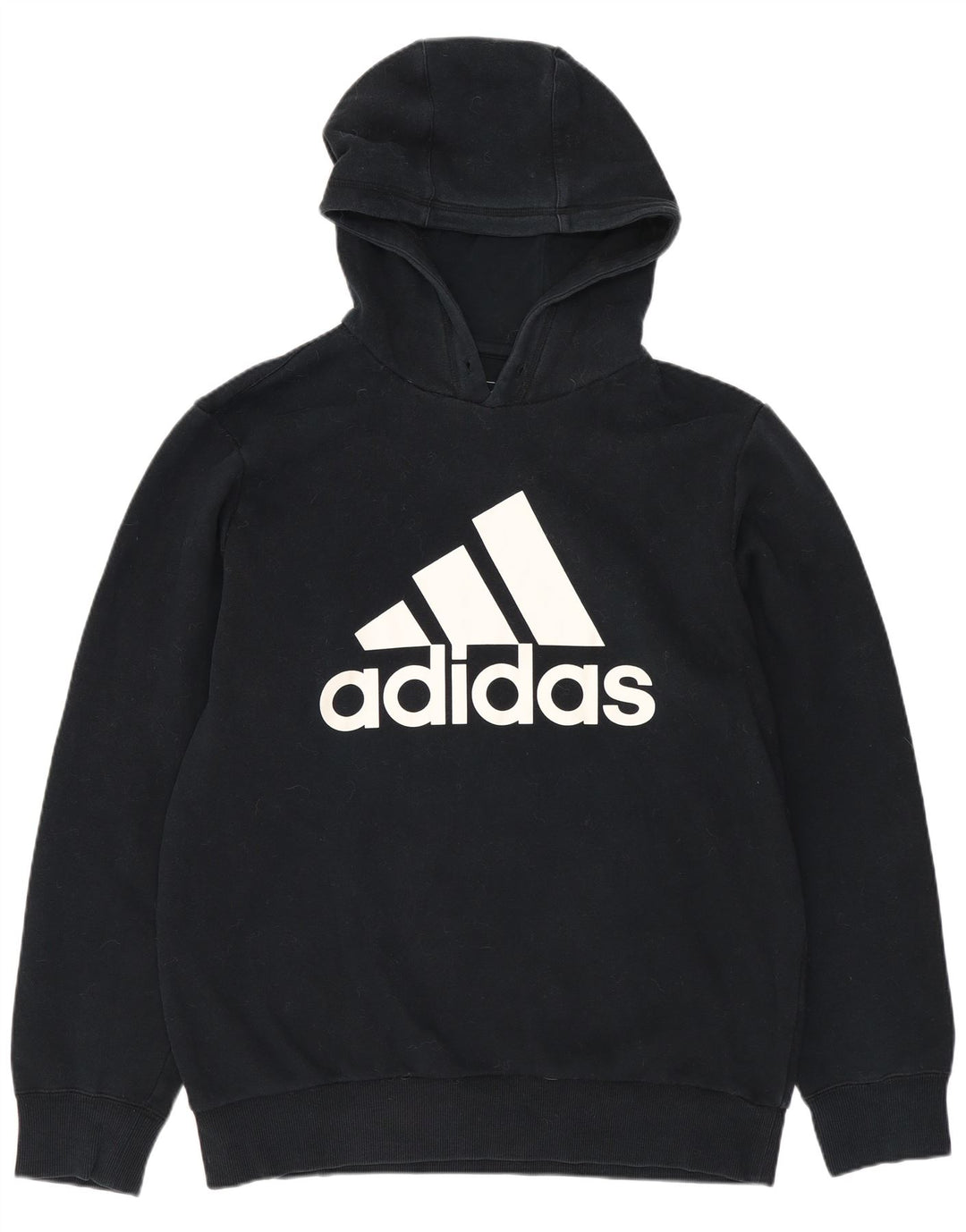 ADIDAS Mens Graphic Hoodie Jumper Médio Algodão Preto