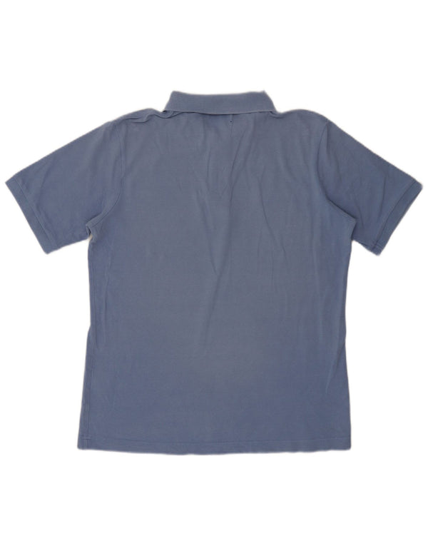 Camisa polo masculina Kappa algodão azul médio