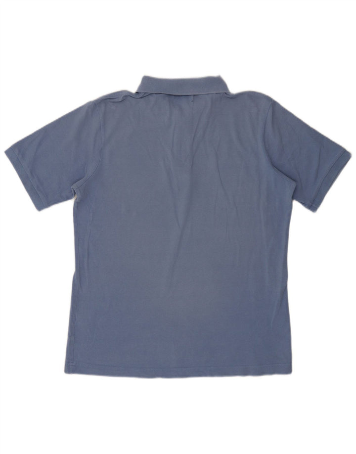 Camisa polo masculina Kappa algodão azul médio