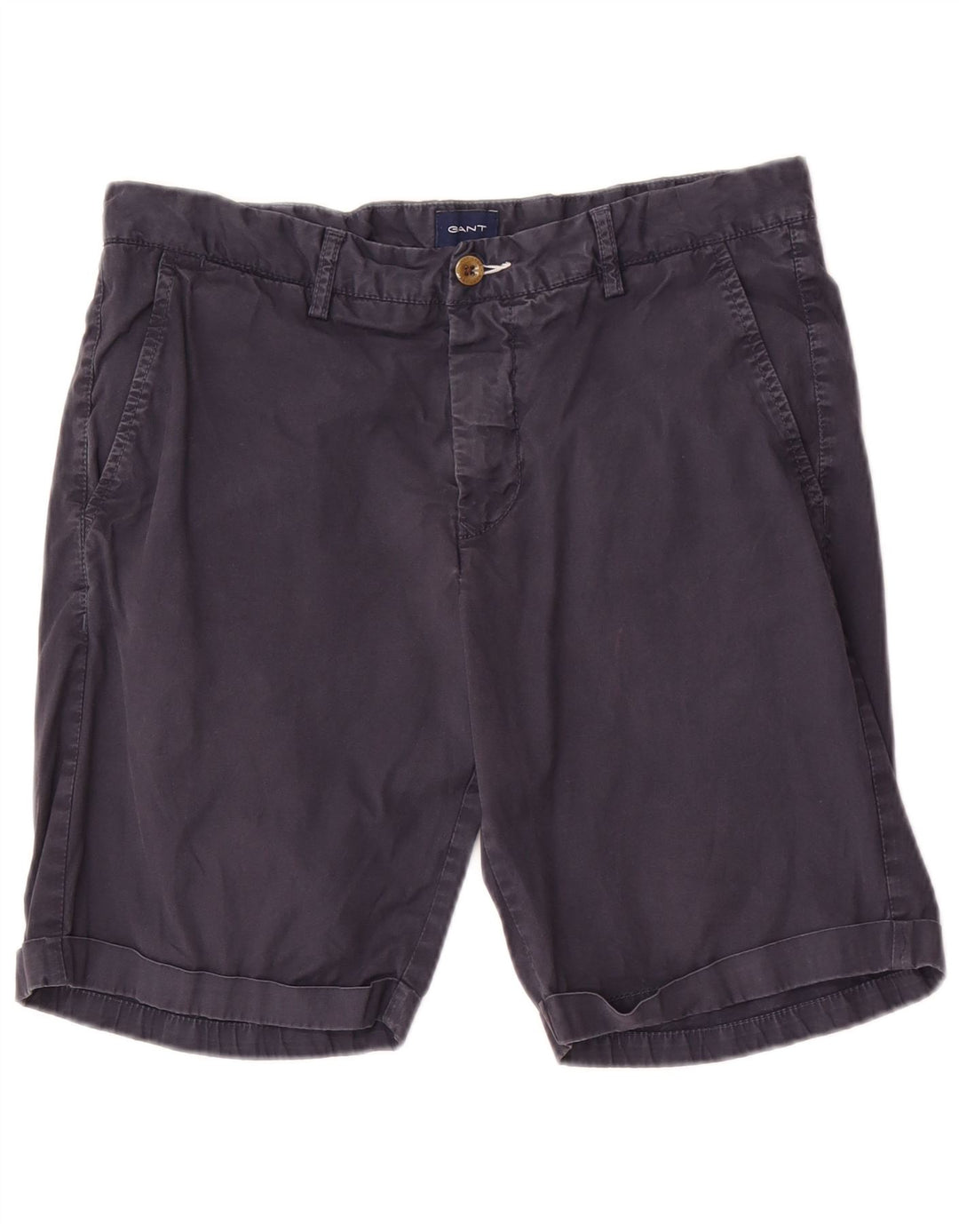 Gant Mens Chino Shorts W32 Médio Algodão Azul Marinho